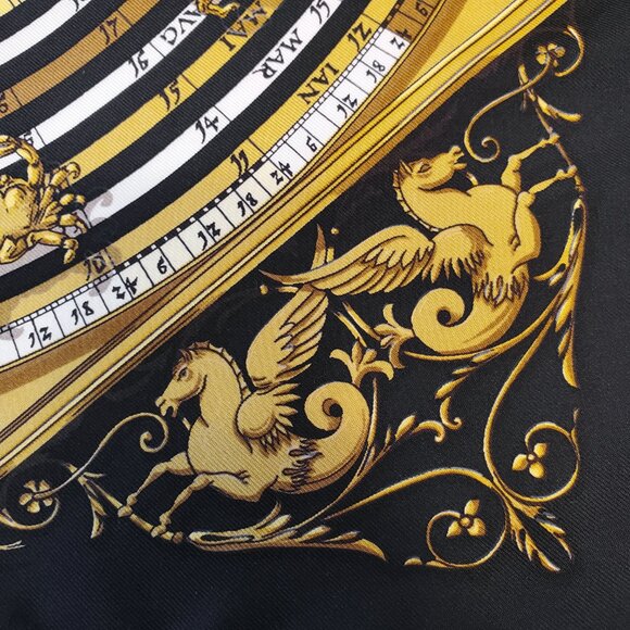 Hermes DIES ET HORE Astrology Carre 40 Petit Silk Twill Scarf - Picture 8 of 12